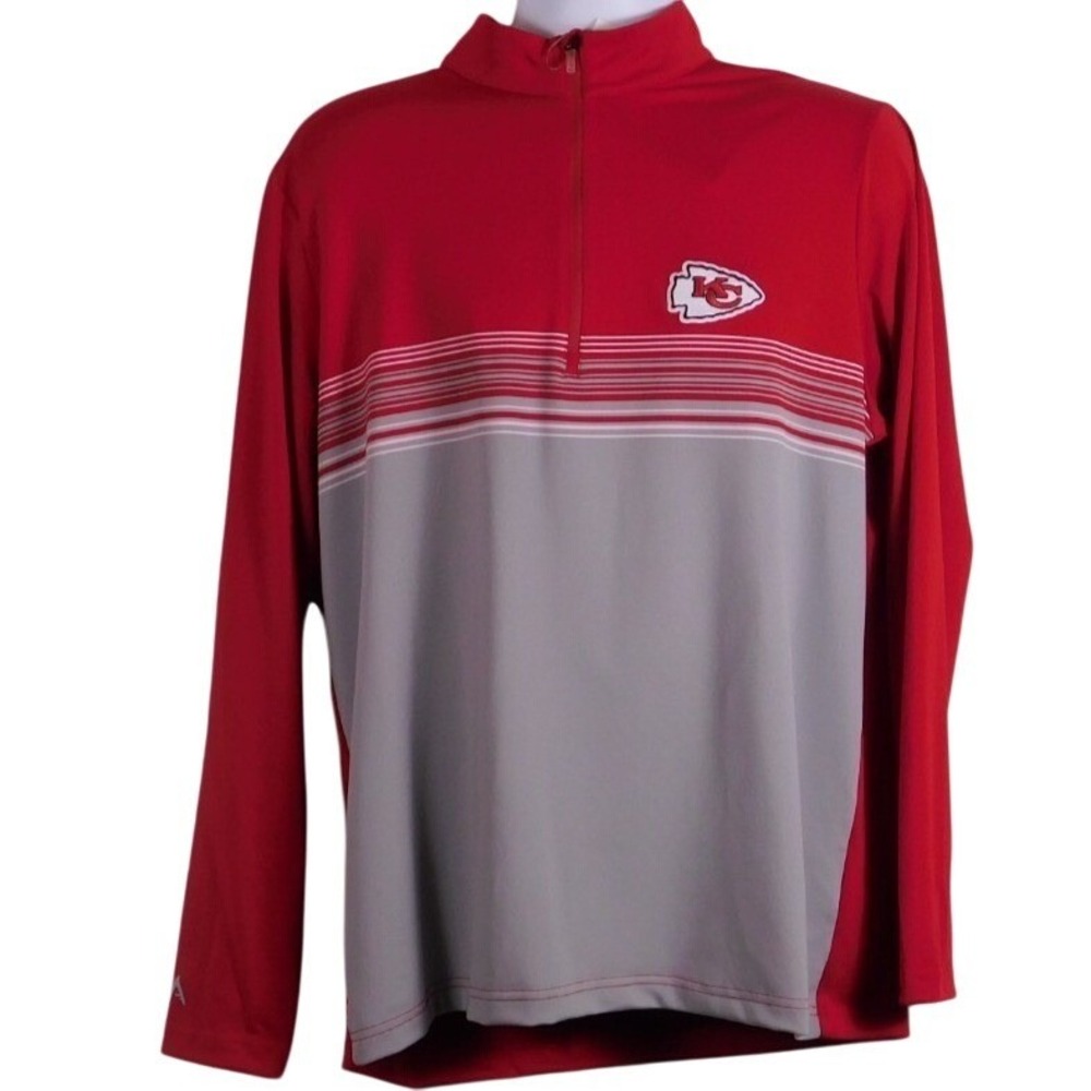 NWT Kansas City Chiefs Antugua Quarter-zip Pullover Jacket NFL Size Lg C156